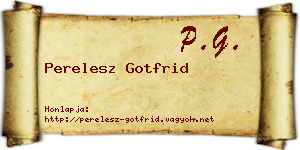 Perelesz Gotfrid névjegykártya